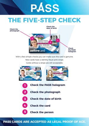 PASS 'Five Step Check' poster - (Scotland)